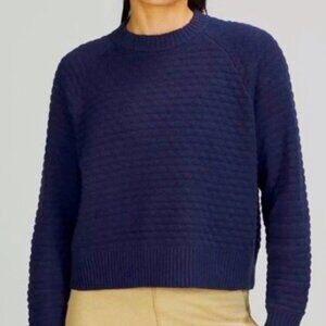 Lululemon Texture Play Crew Sweater Women’s S Knit Pullover Loungewear Blue